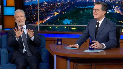 Jon Stewart and Stephen Colbert Bond Over Losing Late Shows to Paramount: ‘The Term Back Then Was S–t-Canned’ | Video